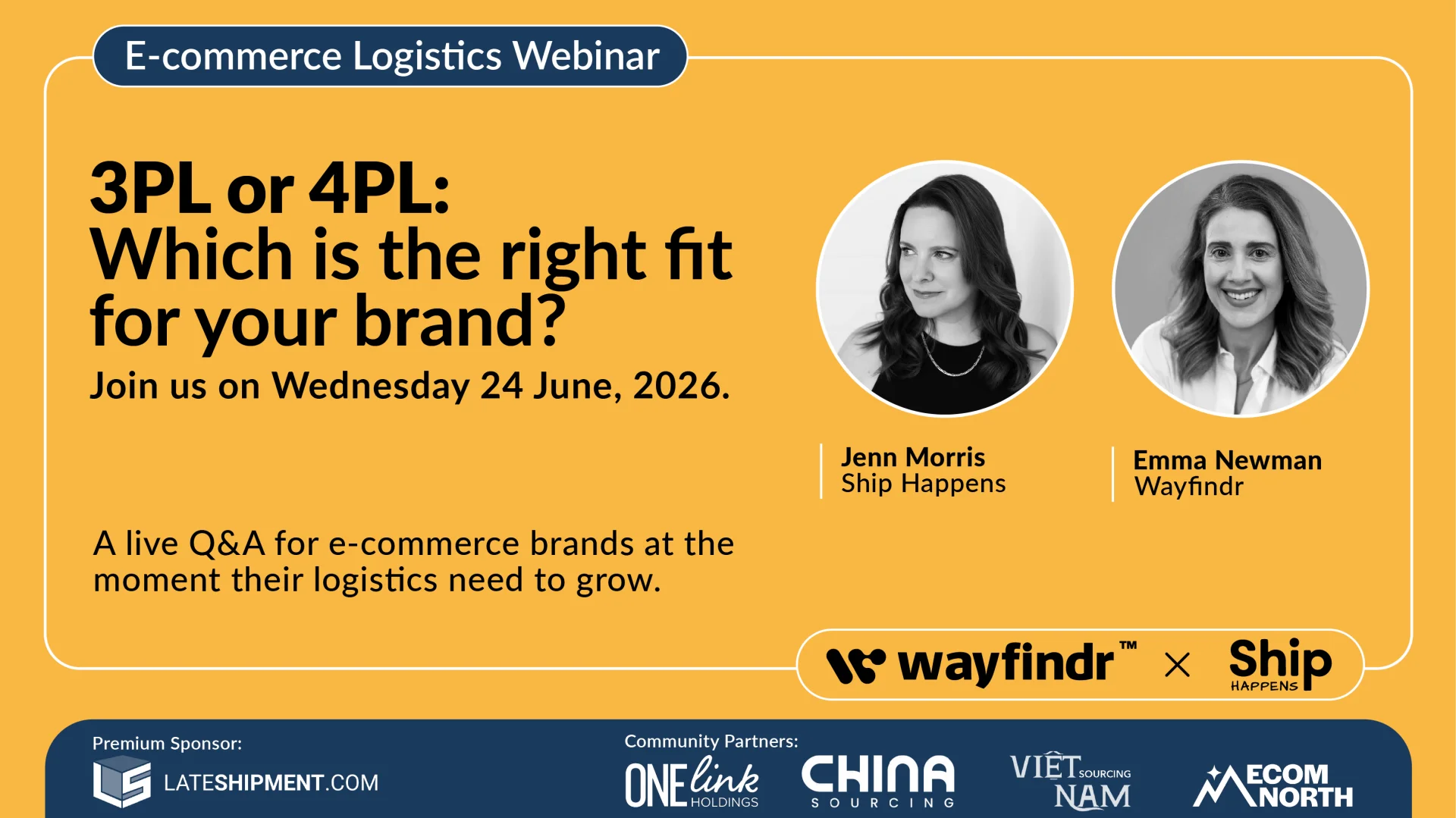 Ecommerce Logistics webinar by Wayfindr and Ship Happens