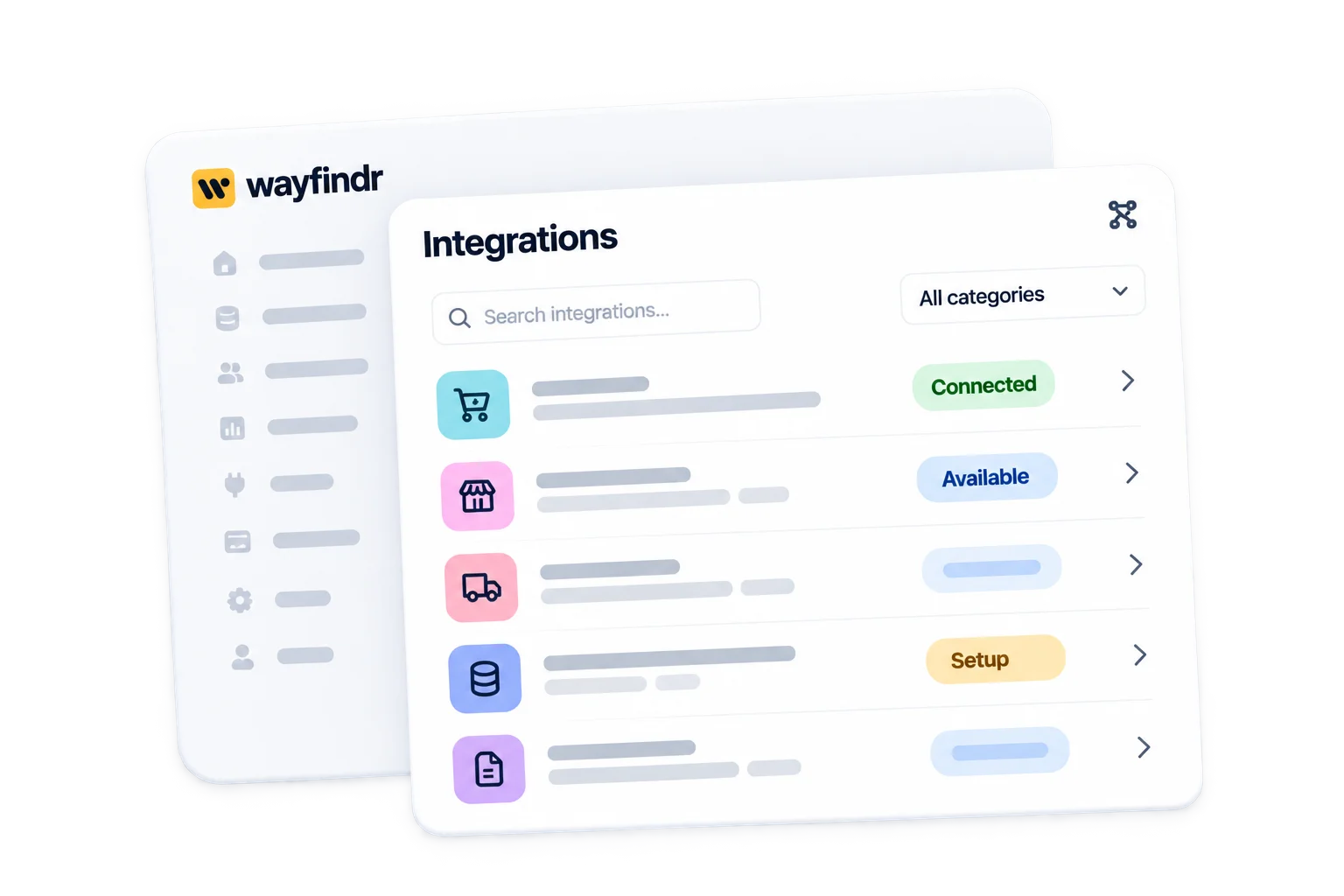 Wayfindr integrations dashboard